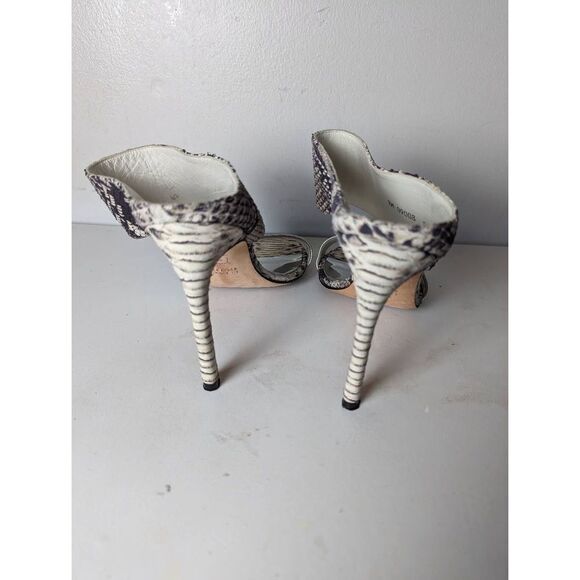 STUART WEITZMAN Myslide Snake-Embossed Mule Sandals Size 9M - Picture 5 of 6